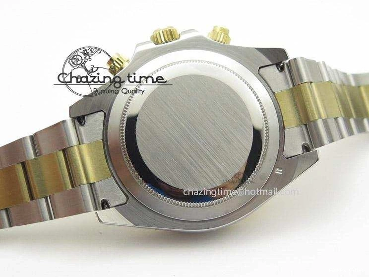 0128 ModernLook Daytona 116523 SS YG White Dial On SS YG Bracelet A7750 JF 4028